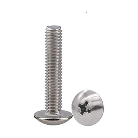 50pcs 8-32 x 3/4 Inch Drawer Knobs Pull Handle Screws 18-8 Stainless Steel Truss Head Phillips Machine Screws Bolts Cover
