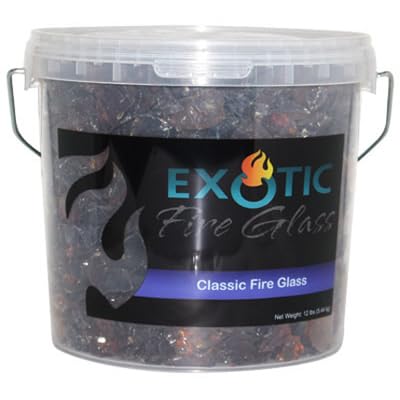 EFG-C12M Fire Glass, Amber, .5 to .75-in., 12-Lb. - Quantity 1