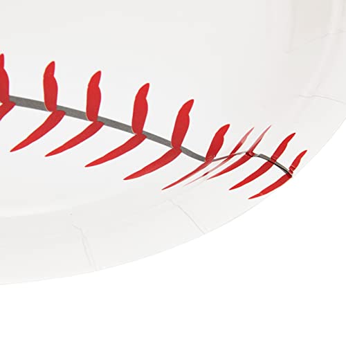 80 Pack Baseball Paper Plates For Sports Themed Birthday Party Supplies (9 In) #TOP6