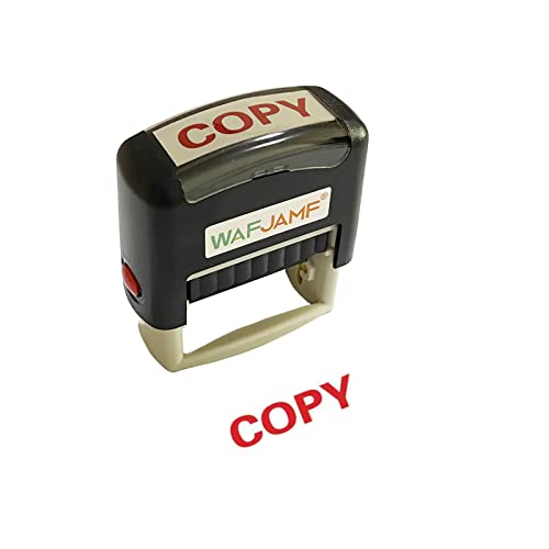 WAFJAMF Copy Message Stamp Self-Inking Rubber Stamp Office Stamp Red Ink-Medium