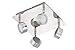 Produktbild LED Deckenlampe Chrom Spot Strahler Badezimmer Deckenleuchte mit beweglichen Spots, Metall Acrylglas silber, 4x 4,5 Watt 4x 400 Lumen 3000 Kelvin, LxBxH 22x22x13 cm