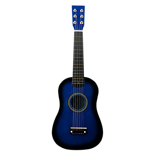 Foxom Chitarra Bambini 23 Pollici 6 Corda Legno Bambini Chitarra - Strumenti Musicali Giocattolo per Bambini Ragazzo Ragazza 3 Anni (Blu)