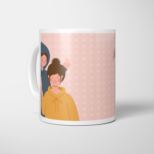 Image of Raksha Bandhan Gifts Printed Mug with Keychain Best Rakhi Combo Gift for Brother & Sister Rakshabandhan Return Gifts for Sister White 350ml Coffee Mug(Pack of 5)(Combo Set)(RMCKRCG404)