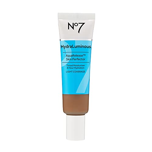 No7 Hydraluminous Aquarelease Skin Perfector - Rich - Hydrating Tinted Moisturizer & Foundation For Face - Ceramides & Vitamin B5 For Long Lasting Skin Hydration (30 Ml) #TOP5