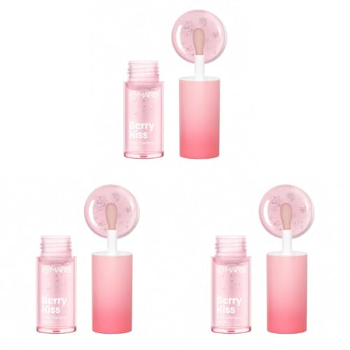 Image of MARS Color Changing Lip Oil (4.5 ml) (03-BERRY KISS) With Fat Applicator | Skin Nourishing Ingredients - Olive Fruit Oil, Jojoba Oil | Hydrating & Moisturising (Pack of 3)