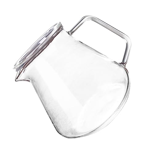 PRETYZOOM Ergonomic Handle Glass Kettle 500ml Coffee Server Lid Easy to Serve Juice