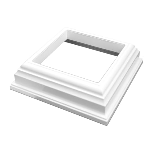 Weatherables 4x4 Post Skirt – Weatherproof Premium Vinyl Post Skirt with Easy Slide on Installation on Patios, Porches, Mailbox Posts, or Vinyl Fence Post (White)