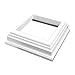 Weatherables Durable White PVC Vinyl New England Post Skirt for A True 4 Inch X 4 Inch Post | Single Pack | AWPT-Skirt-4