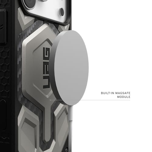 Image of Urban Armor Gear UAG Monarch Pro Magnetic Compatible, Rugged Heavy Duty Shockproof Anti-Slip Military Grade Protective Case /Cover Designed for iPhone 17 Pro Max (2025) - Titanium