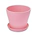Akarden 8 PCS 4'' Colorful Plastic Plant Flower Seedlings Nursery Pot/Pots, Flower Pot with Pallet, Garden Plant Pot Home Decoration