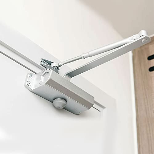 Funsuei 2 Pcs Size 2 Automatic Door Closer, Hold Open Door Closer For 25-45Kg Door, Adjustable Spring Hydraulic Door Closer For Residential And Light Commercial Doors, Easy Mount #TOP6