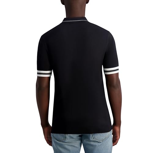 Image of KARL LAGERFELD mens Jacquard Half Zip Sweater