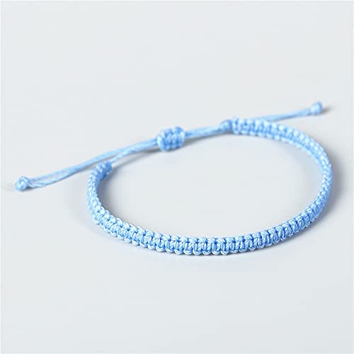 YOUHU Bracelet Corde,Bracelet D'Amitié Fait À La Main Bleu Ciel Corde De Cire Imperméable Bracelets BFF Élégants Réglable Noeud Porte-Bonheur Bracelet Couples Bracelet en Macramé Cover