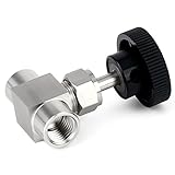 TAISHER 1PCS 304 Stainless Steel Straight Needle Valve 1/4" Female BSP for Flow Control Water Gas Oil with Nipple - Image 7