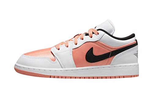 Image of Nike boys Jordan 1 Low GS Shoes, Lt Madder Root /Black-white, 6.5 Big Kid
