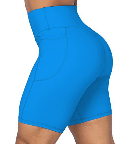 Image of Sunzel No Front Seam Biker Shorts for Women with Pockets, Yoga Workout Gym Bike Shorts with Tummy Control | 3, 5 Or 8-Inch Inseam, High Waisted, No Front Seam, Side Pockets, Buttery Soft, Compression Fit, Squat Proof, Tummy Control