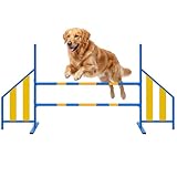 Seenelling Agility Wing Jumps with Bar Dog Training Hedge Metal Frame Adjustable Pet Hurdles Jump Bars High...
