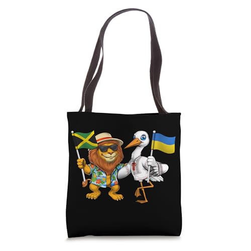 Bolso tipo tote Jamaica Ukraine Flag Jamaican Roots miniatura 1