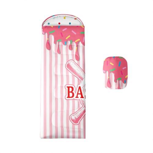 Erosebridal Ice Cream Baseball Boys Bolsa de Dormir, Clima Templado y Frío