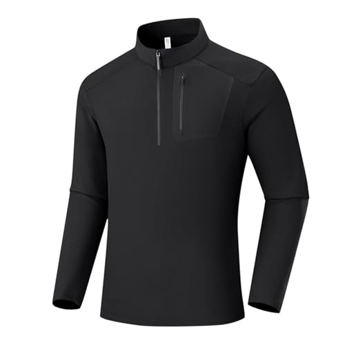 Suéter deportivo con cuello redondo y bolsillos sin costuras de ajuste moderno para hombre