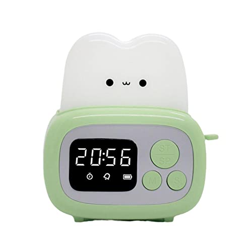 かわいいパンメーカー目覚まし時計スリープタイミング USB 充電式ホリデーギフト目覚まし時計誕生日テーブルベッドサイドデスク Z6E2 La