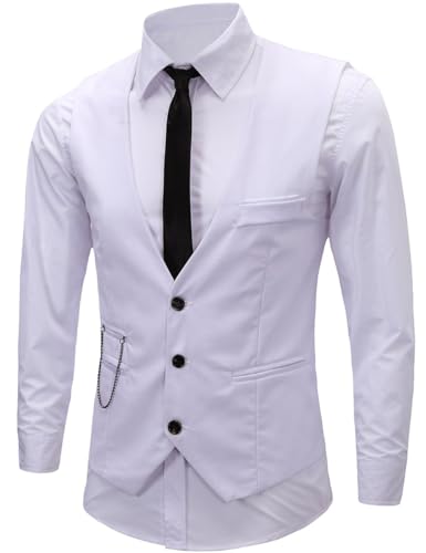 Men's Vest Formal Business Slim Fit Sleeveless Dress Vest Waistcoat2