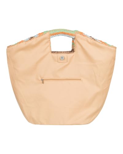 Image of Roxy Women's Beach Tote Bag | Travel | Vacation | Straw | Lightweight | Breathable, Coco Pearl - Natural Sea