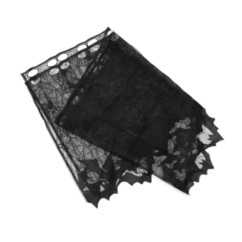 Cortinas de cocina de encaje con murciélagos PRETYZOOM para ambientar tu hogar en Halloween 5