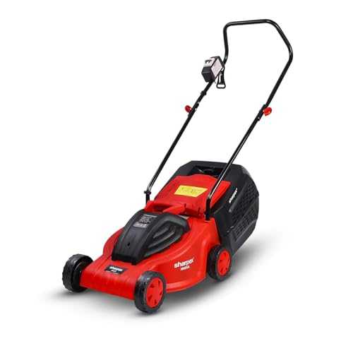 Sharpex 1200W Electric Lawn Mower 12-Inch Blade with 30L Grass Ca...