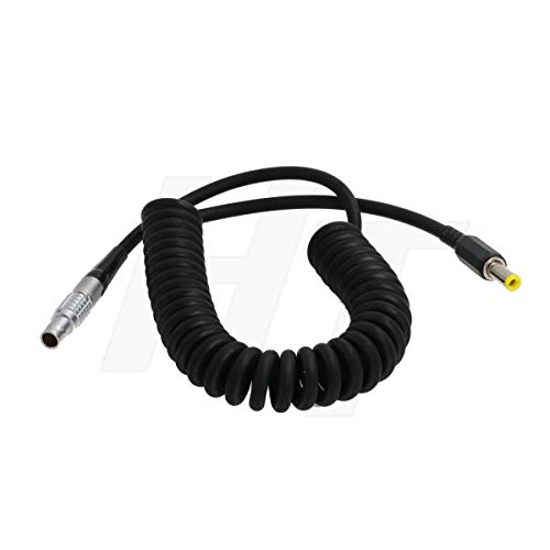 Evite apagones usando HangTon Enchufe CC de 5,5 x 2,1 mm cable de alimentación en espiral de 2 pines 1