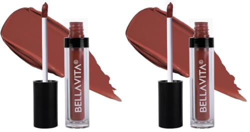 Image of Bella Vita Organic Kiss-Proof Liquid Lipstick | 3.8 Ml | 18-Hr Stay | Transferproof Lipstick | Long Lasting | Ultra Matte Finish | Intense Moisturisation | Waterproof Lipsticks For Women | Just Nude