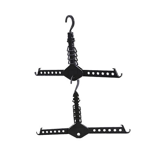 CHILDWEET Multi-Functional Clothes Hanger Foldable Hanger Clothes Racks Hangers Foldable Clothing Rack Bedroom Hanger Foldable Clothes Rack Tight Groove Design Hanger Coat Hanger Black