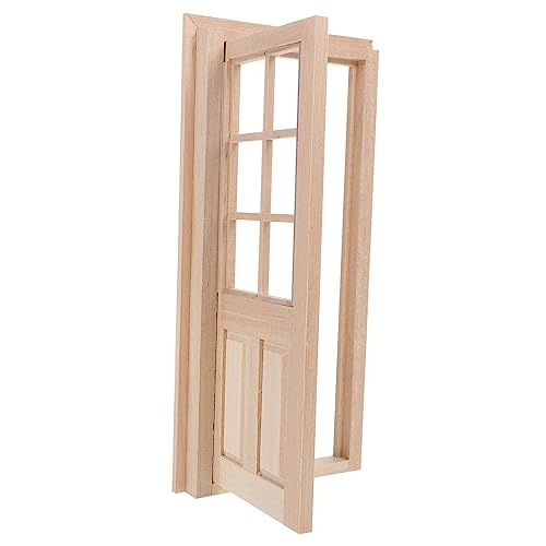 Toyvian Accessoire De Porte Bois Imitation Bois Décoration Soi-même Modèle De Porte Mini Décoration Accessoire Photo