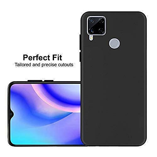 Image of Mobile Back Cover Case for Realme Narzo20 (Silicone Case|CameraProtection|Black SC1510)