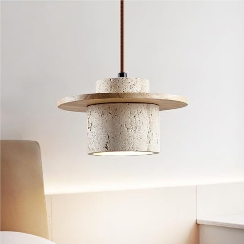 Lampe suspendue au plafond en travertin pour ambiance de chambre