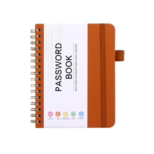 アルファベット順のタブ付きパスワードブック | ポータブルハードカバーレコードブック - 簡単にアクセスできるコンパクトなA6アドレスオーガナイザーパスワードブックで効率的な管理。
