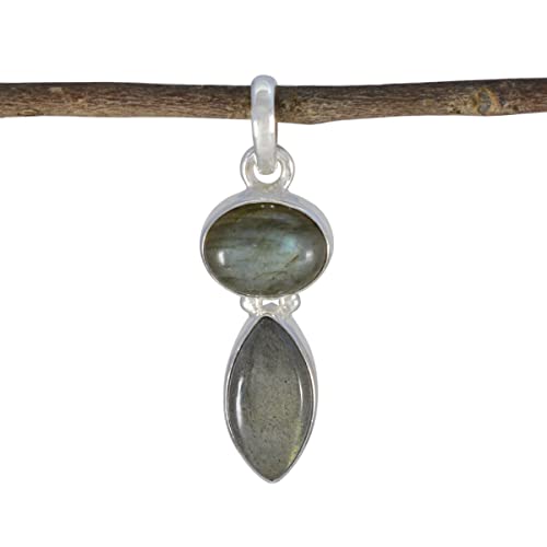 Pendentif en argent labradorite avec sertissage solide pour éviter la perte de votre pierre