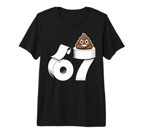 67 Poop Funny Six Seven Gross Toilet Paper Meme Slang Kids Premium Tri-Blend T-Shirt