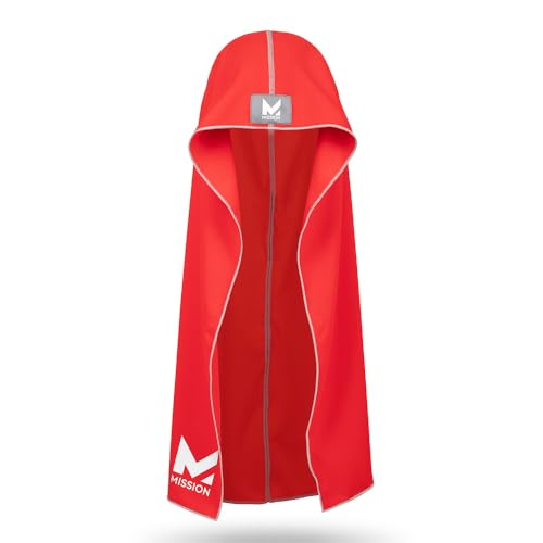 Image of MISSION Cooling Hoodie Towel, Evaporative Cool Technology, Cools Instantly When Wet, UPF 50 Sun Protection, Contours Your Head to Stay in Place, Great for Sports, Fitness, Gym