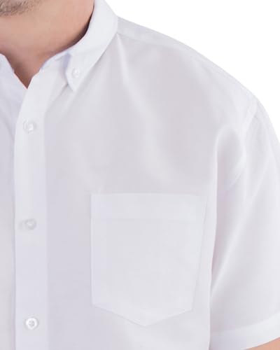 Image of Visive Mens Shirts Multi Packs Short Sleeve Button Down Dress Shirts Solid Color Big and Tall