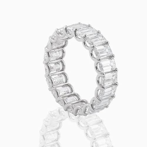 Bague moissanite rectangulaire en argent massif pour sublimer vos tenues - 3