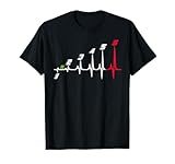Heartbeat Motorcycle Gear Shift Six Speed 1 Down 5 Up T-Shirt
