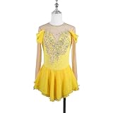 ZYDANC A,5_8Years,Figure Ice Skating Dress Professional Rhythmic Gymnastics Leotard Rhinestones Women's Girls' Gymnastics Costumes