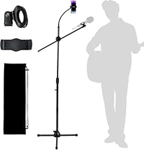 【Sturdy & Heavy Duty Tripod Base】Built with a reinforced metal frame and weighted tripod base, this microphone stand offers exceptional stability even for heavy microphones. The anti-slip foot pads prevent slipping or tipping during use, keeping your...