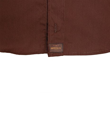 ROCK-IT Apparel® Man Shortsleeve Shirt Casual Worker Shirt Military Style US-Army Mens Workwear Shirt Made in Europe - Sizes S-5XL - Black Olive Charcoal Navy Brown Blue