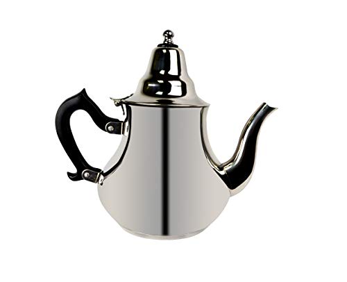 Orientalische Teekanne marokkanische arabisch mit Induktion - aus Edelstahl mit Deckel Teefilter Schnabel mit Griffe als Kaffekanne für alle Herdarten geeignet. (1,5 Liter) Cover