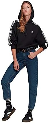 adidas adicolor black cropped hoodie