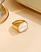 YeGieonr Chunky Gold Statement Rings for Women Non Tarnish, 18K Gold Plated Stackable Thick Thumb Ring Waterproof, Stainless Steel Bold Fashion Gold Rings for Everyday Wear Size 5-10