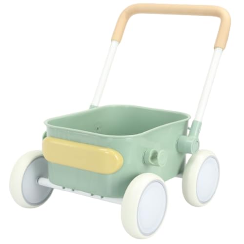 Aeroorおもちゃ 手押し車 収納ボックス ベビーウォーカー 赤ちゃん 子供用馬車 おもちゃ収納 固定収納ボックス おもちゃの馬車おもちゃ 知育玩具 歩行練習 供用歩行器 知育玩具 出産祝い おしゃれ かわいい (グリーン)