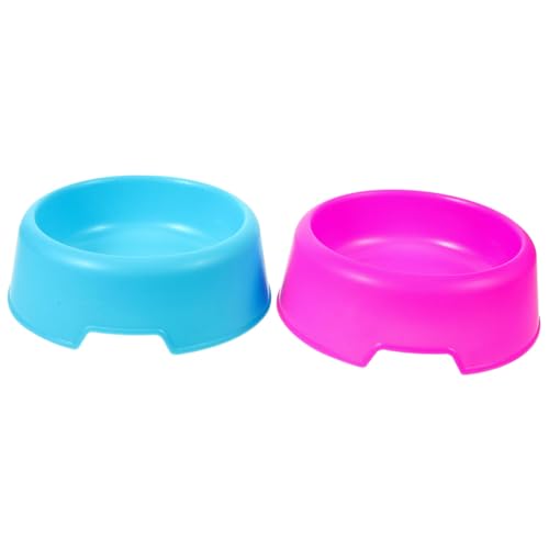 Toyvian 2pezzi Ciotola Rotonda Per Cani e Gatti in Plastica Sicura e Resistente Grande Capacità Per Cibo e Acqua Facile Da Pulire e Comoda Per Animali Domestici